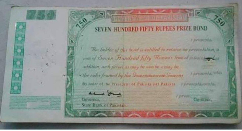 Prize Bond Rs. 750/-
